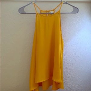 yellow tank top